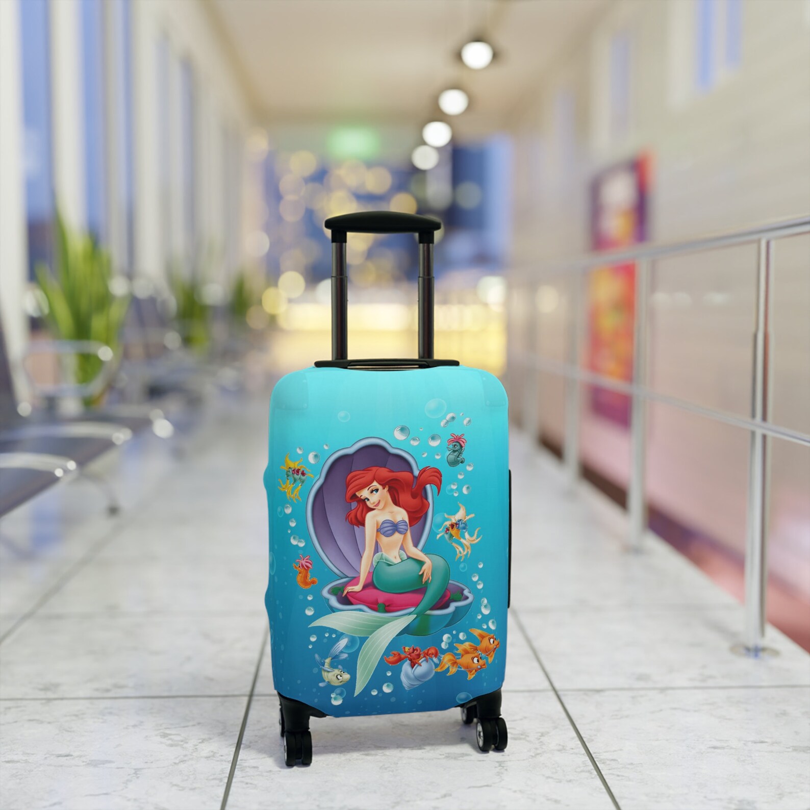 Little Mermaid Suitcase Protector, Little Mermaid Luggage Cover, Ariel