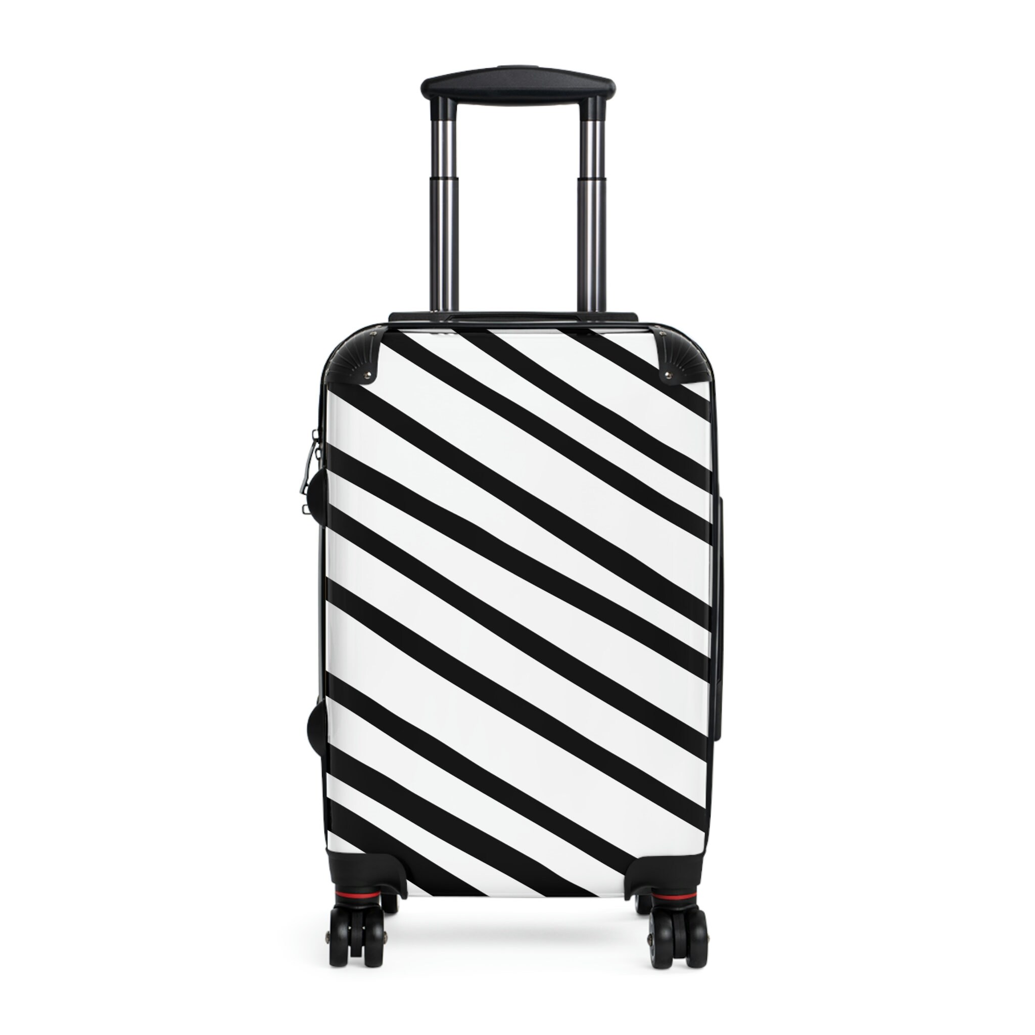 Black and White Stripes Suitcase Classic Stripes Cabin Bag Etsy