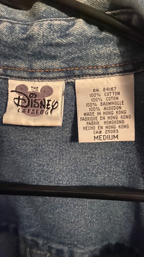 Vintage Disney Dwarfs Oversized Denim Button Up - Gem