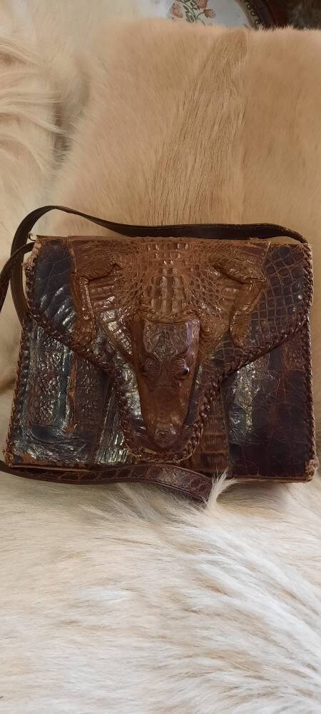 Vintage Alligator Purse With Head & Feet 1950s