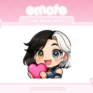 Luna Snow Heart - Twitch Emote for Streamers