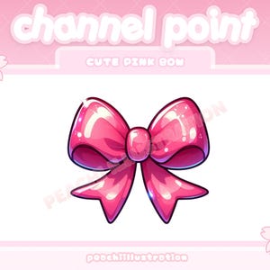 Cute Pink Bow - Twitch Channel Point/Emote for Streamers