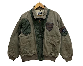 Vintage 80s Kearny House Replica Military Spec International Flight Bomber Jacket