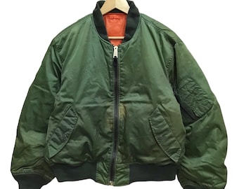 Vintage 90's AVIREX Made in Usa Ma-1 Bomber Jacket Size XL