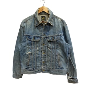 Veste camionneur en denim vieilli Lee Rider vintage des années 90