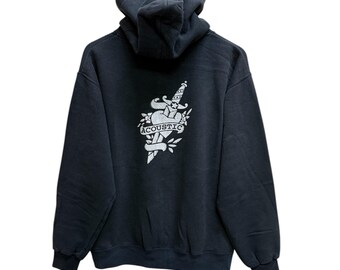 Vintage Acoustic Prominent Pushead Skull Zip Up Sweater