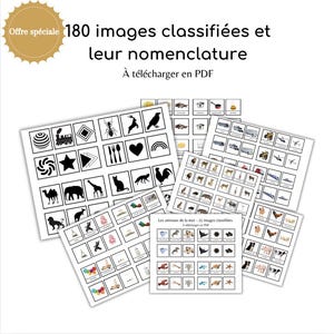Set of 180 Classified Images and Montessori Nomenclature Cards – PDF to download for children