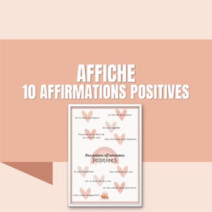 Poster | 10 Positive Affirmations | Self-Confidence | Printable PDF