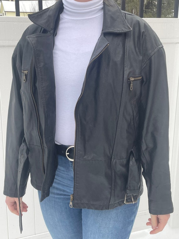 Boutique Europa Size 4 Leather Jacket - image 4