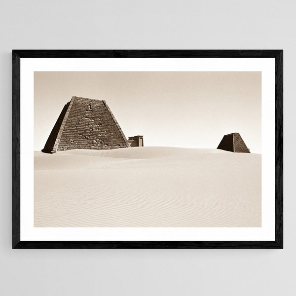 Soedan foto afdrukken, piramides afdrukken, kunst aan de muur Soedan, woestijn print, woestijnlandschap, piramides foto, Soedan poster, woestijn fotografie, Kush
