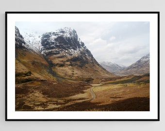 Schottisches Hochland, Glencoe, Fine Art Print, Berg Foto, Schottland Fotografie, Landschaftsfotografie, Berg Kunst, Naturfotografie