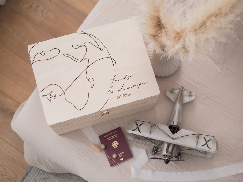 Personalisierte Erinnerungskiste aus Holz, Erinnerungsbox mit Namen, Erinnerungsbox für Brautpaare, Erinnerungskiste zur Hochzeit, Geschenk zur Hochzeit