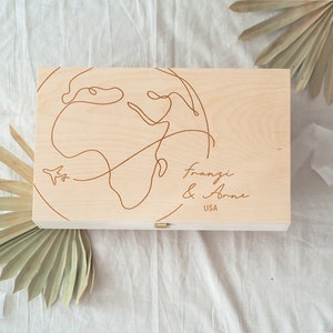 Personalisierte Erinnerungskiste aus Holz, Erinnerungsbox mit Namen, Erinnerungsbox für Brautpaare, Erinnerungskiste zur Hochzeit, Geschenk zur Hochzeit