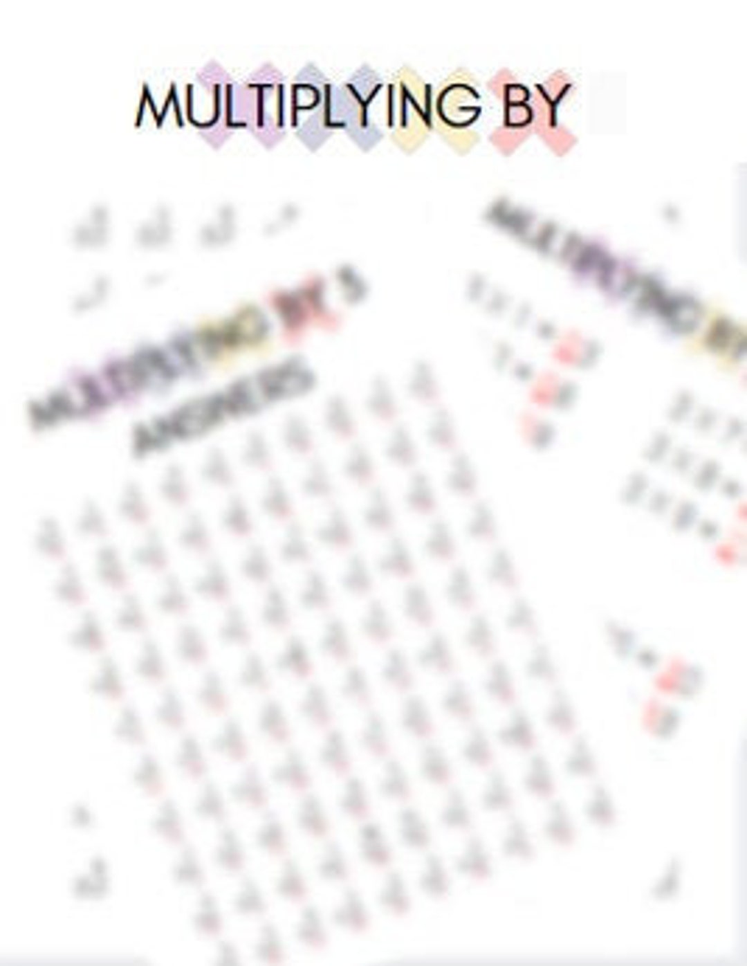 Multiplication Digital Worksheet BUNDLE W/ Answers and - Etsy
