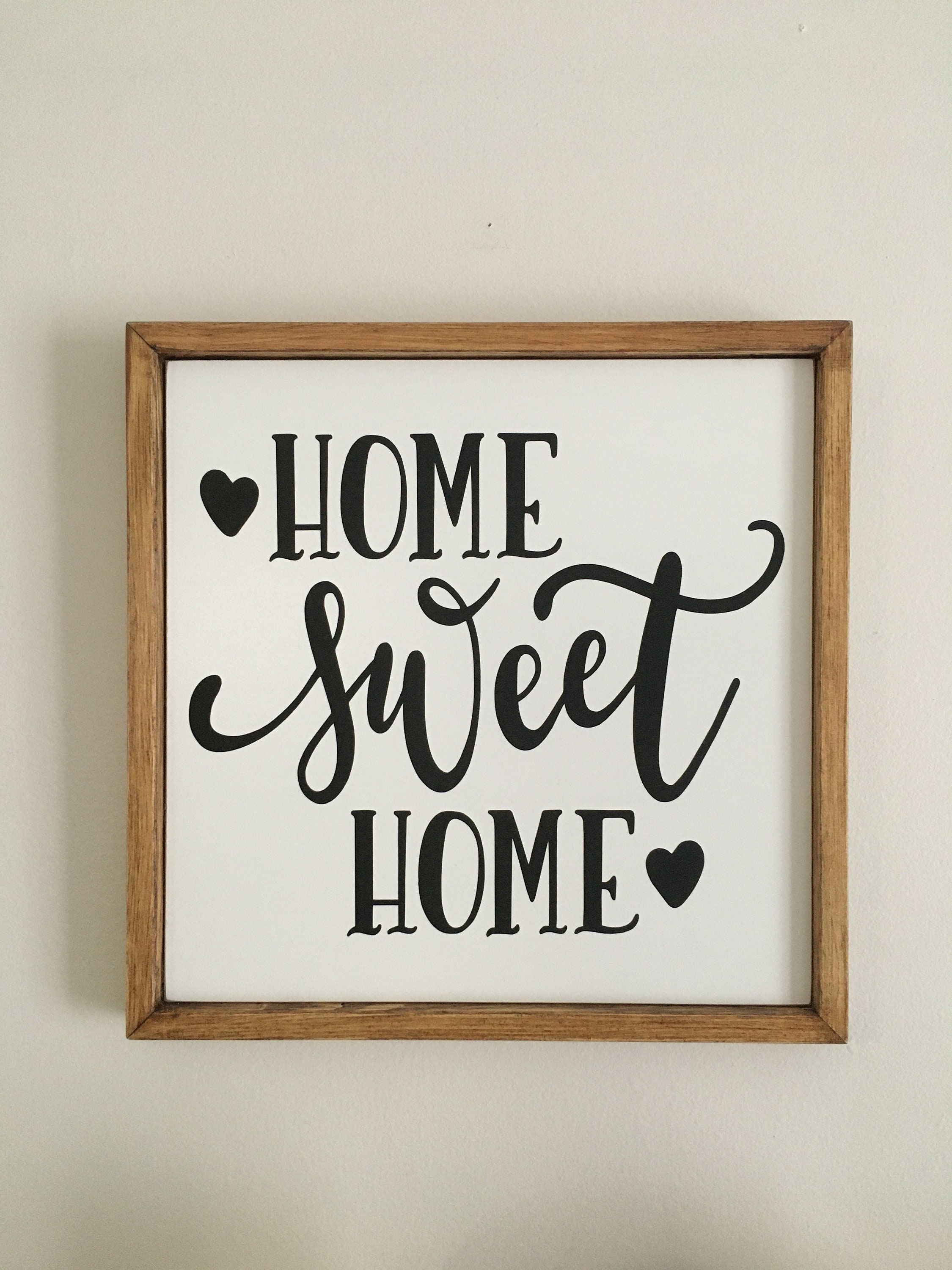 Cadre en Bois Sans Verre Tableau Panneau Signe Home Sweet Home Décoration Murale Style Farmhouse | L