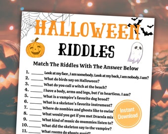Gra w zagadki na Halloween | Zagadka na Halloween | Żarty i zagadki na Halloween na imprezę kostiumową | Zabawne gry na imprezę halloweenową