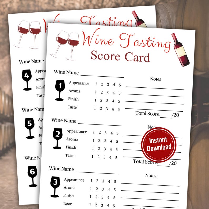 Wine Tasting Card is a party game. It is perfect for hosting a wine tasting party!
