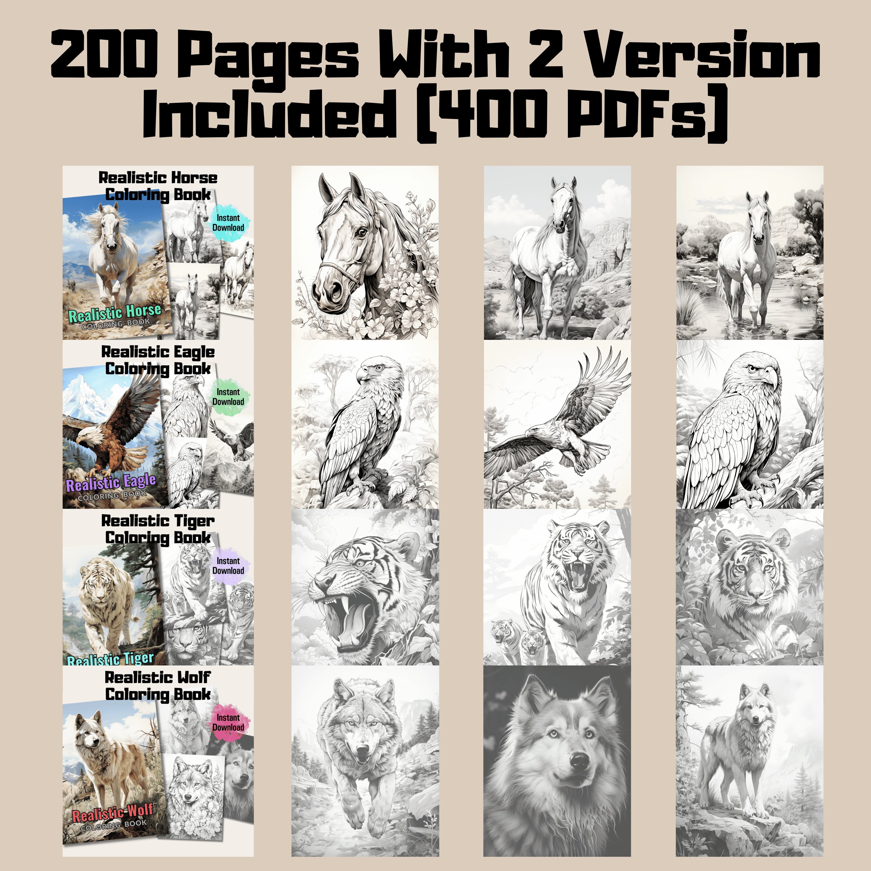 10 Realistic Animal Coloring Pages for Hours of Creative Fun