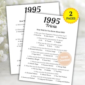 1995 Trivia Game is a party game. How well do you know about 1995? Battle with all the friends and family check out who can get higher score.