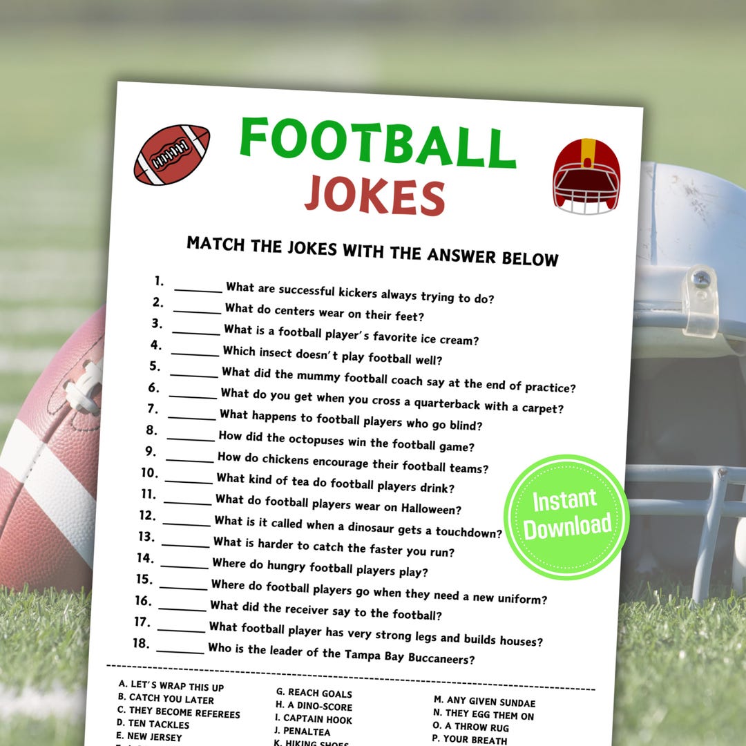 Football Jokes Game | American Football Riddles Game | Football Riddle ...