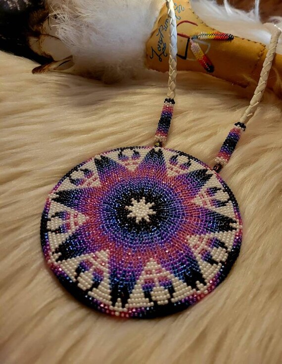 Native American Beaded Medallion Etsy