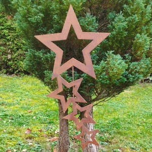 Gartenstecker stern edelrost - Etsy.de