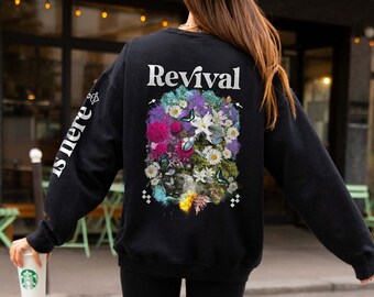 Revival Christian Sweatshirt, Bible Verse, Trendy Faith Apparel