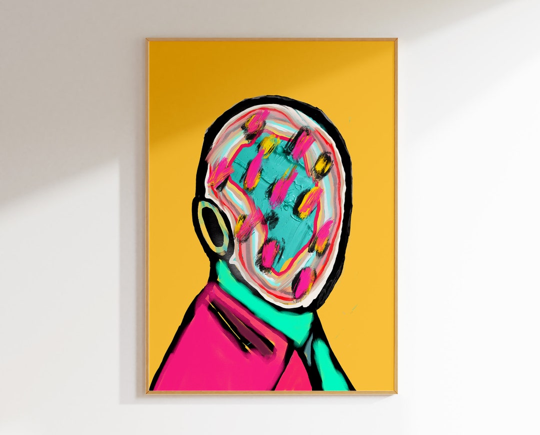 Faceless Art, Colorful, Poster, Modern Illustration, Art Print, Surreal