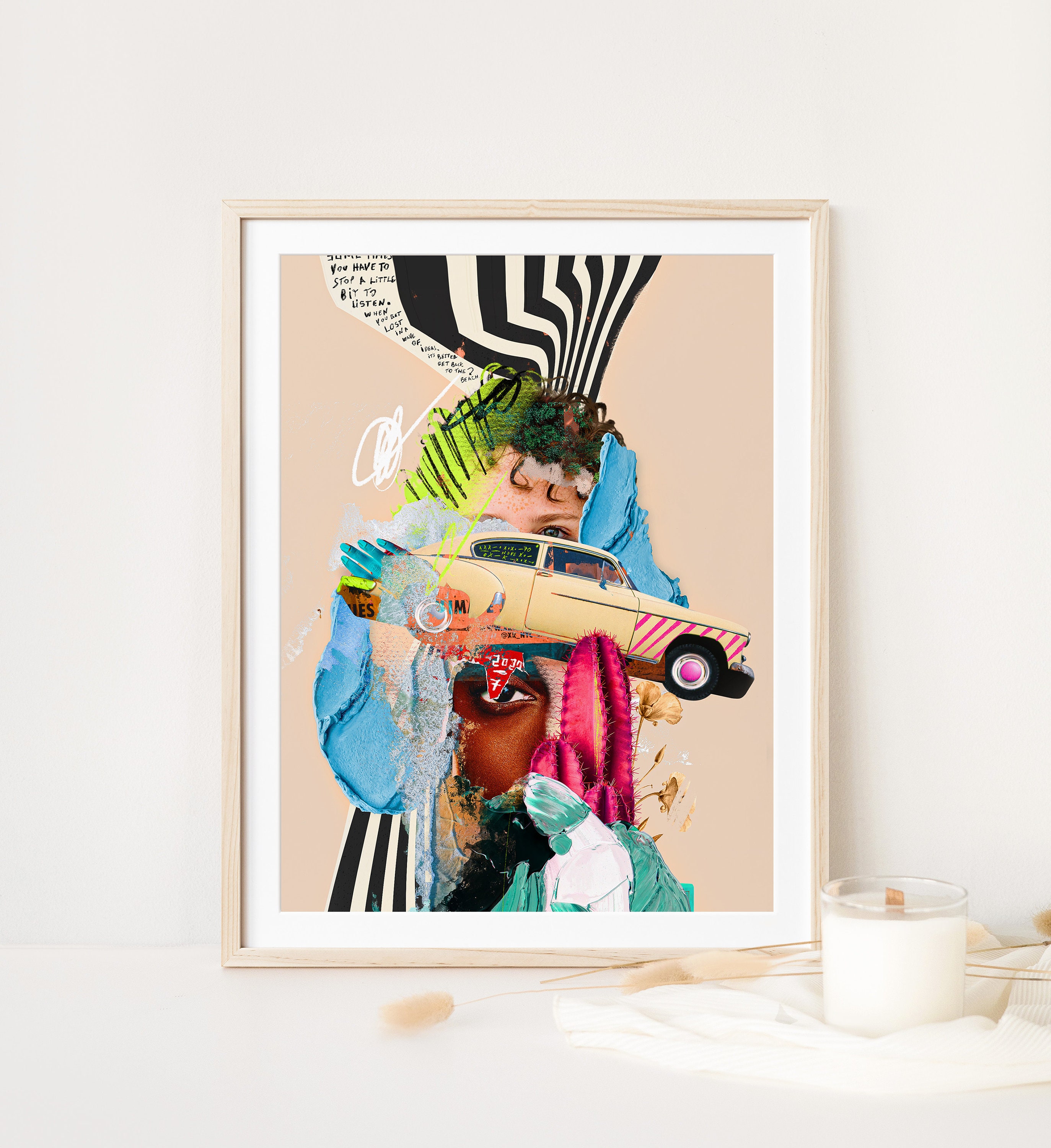 Wave Art Surf, Music Art, Vintage, Modern Inspired
