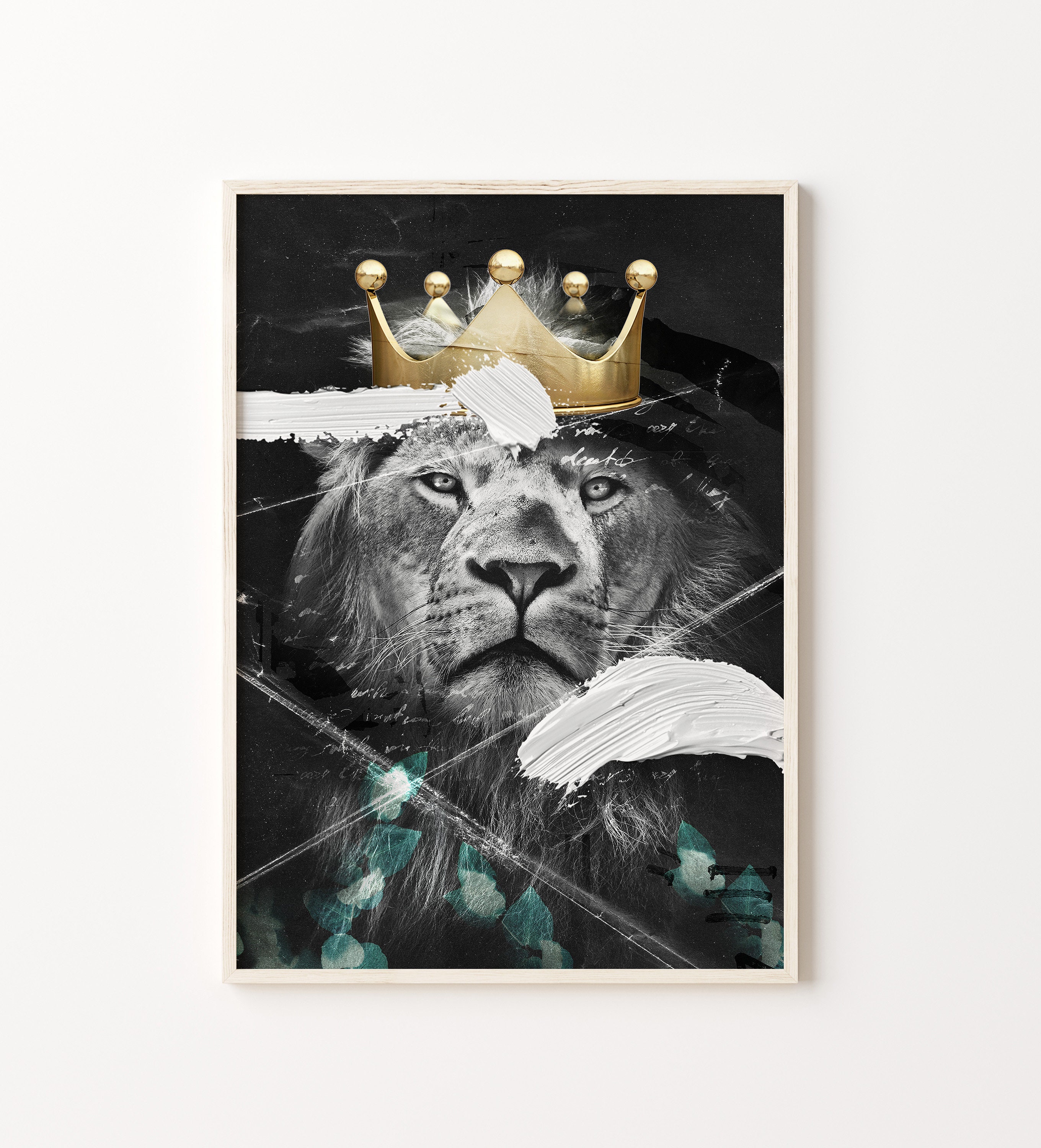 Lion of Judah Print Aslan King Jesus Art Print Lion Wall Art Digital ...