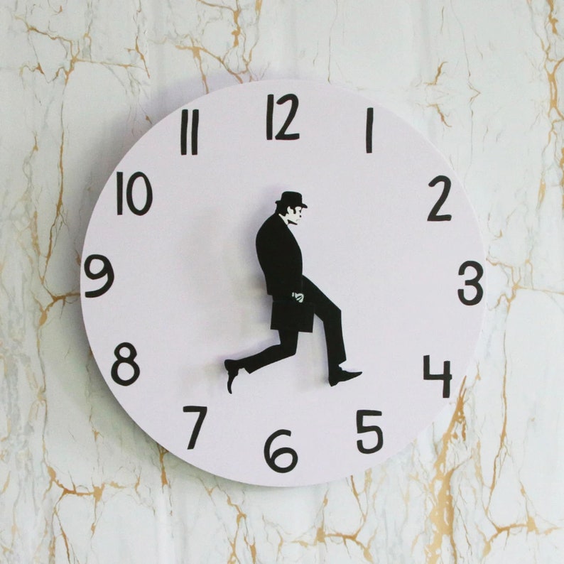 Funny Wall Clock Funny Clock Minimalist Clock Round Wall | Etsy