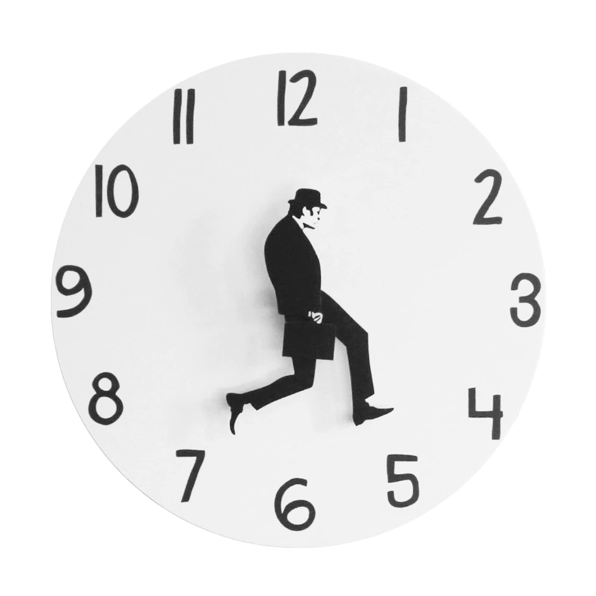Funny Wall Clock Funny Clock Minimalist Clock Round Wall Etsy