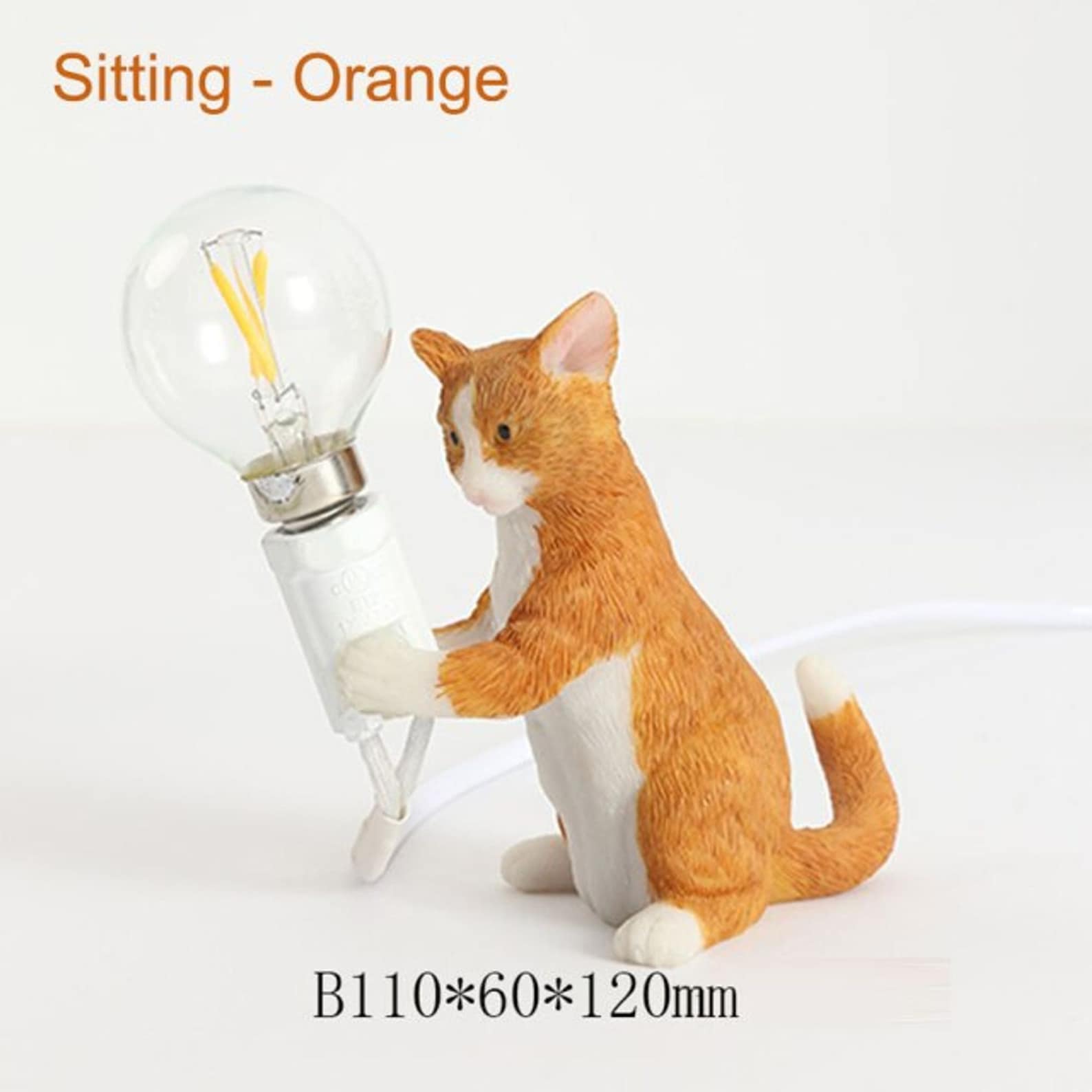 Unique Cat Table Lamp Resin Animal Cat Table LED LampDesk Etsy