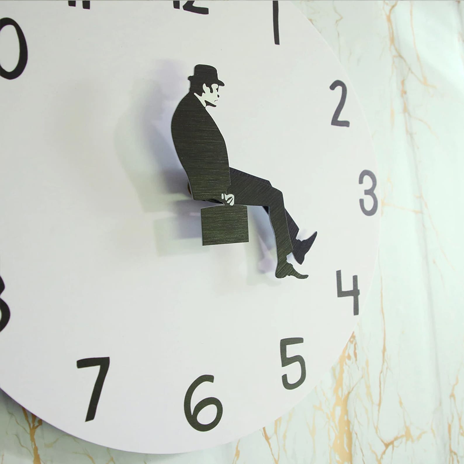 Funny Wall Clock Funny Clock Minimalist Clock Round Wall Etsy