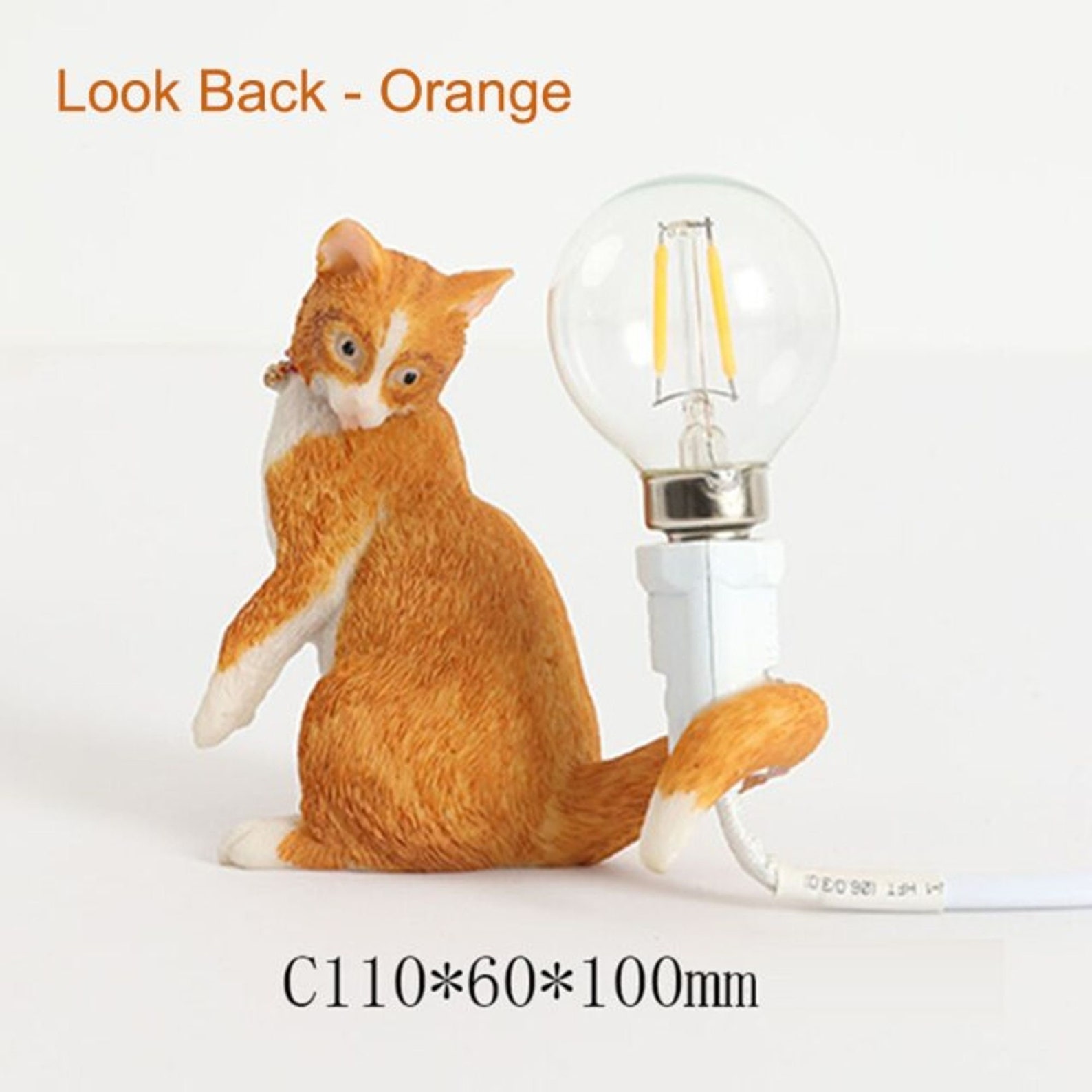 Unique Cat Table Lamp Resin Animal Cat Table LED LampDesk Etsy