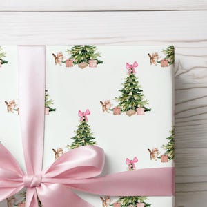 Carta da regalo natalizia a forma di gatto, carta da regalo natalizia rosa, carta da regalo natalizia a forma di gatto, carta da regalo Coquette