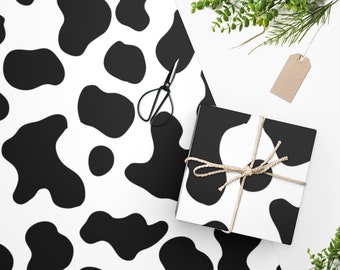 Cow Wrapping Paper, Cow Print Gift Wrap, Cow Print, Cow Theme