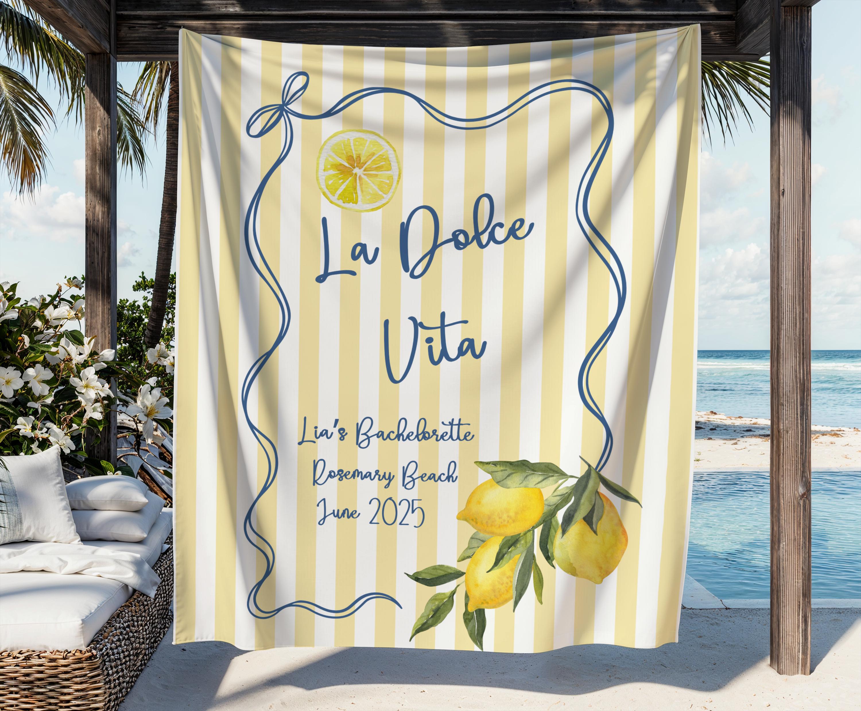 La Dolce Vita Bridal Shower Banner, Amalfi Coast Bridal Shower Sign ...