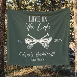 Love on the Lake Bachelorette Sign, Camp Bachelorette Banner, Bachelorette Decorations, Custom Tapestry, Lake Life