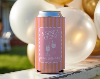 A Spritz Older Can Coolers, Bachelorette Party Favors, Spritz Party Drink Huggers, Birthday Party Decor, Italian Summer Vibes