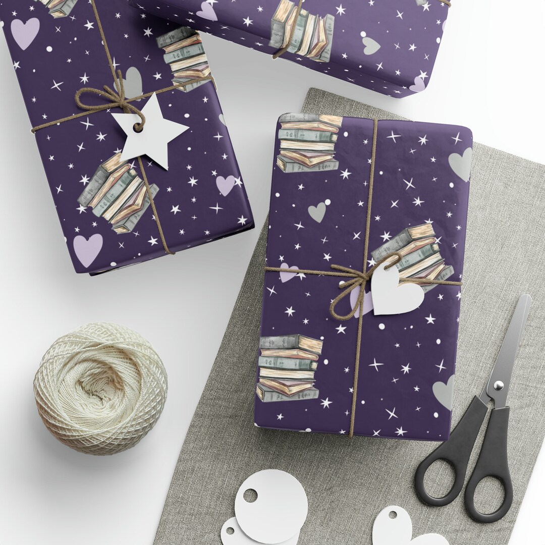 Book Wrapping Paper Book Gift Wrap Bookish Wrapping Paper Etsy