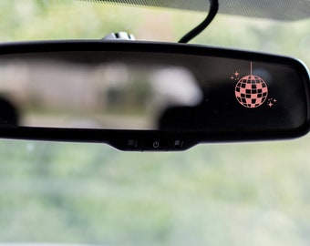 Disco Ball Decal, Cute Car Decal, Rearview Mirror Decal, Laptop Decal, Car Accessories for women