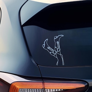 Sticker botte cow-girl, sticker voiture western, vinyle autocollant, sticker ordinateur portable Stickers voiture pour femmes, autocollants voiture