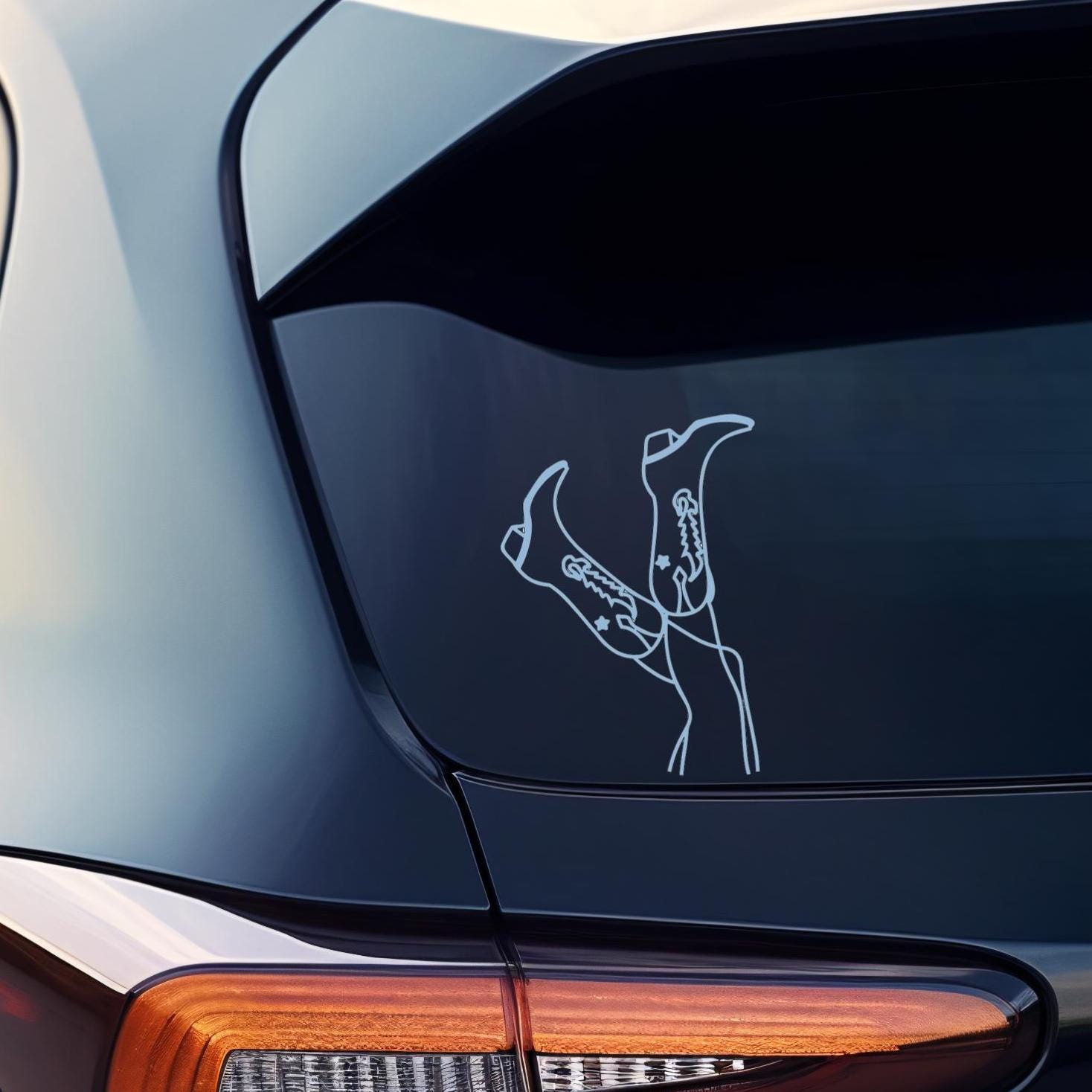 Cowgirl Boot Decal, Western Car Decal, Vinyl Decal, Laptop Decal  Car Decals for women, Car Stickers