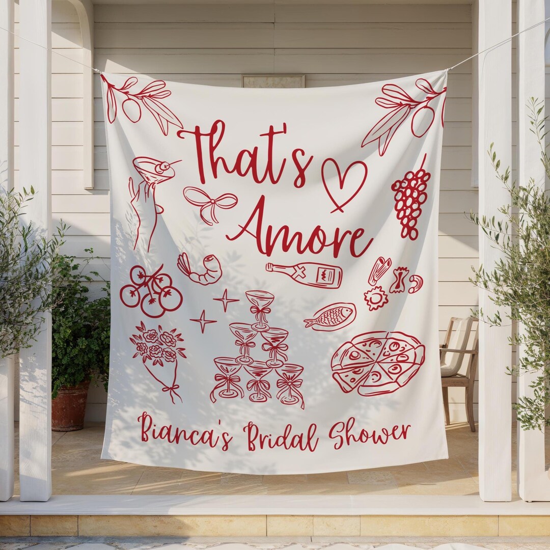 That's Amore Bridal Shower Banner, Italian Bachelorette Decor, That's ...