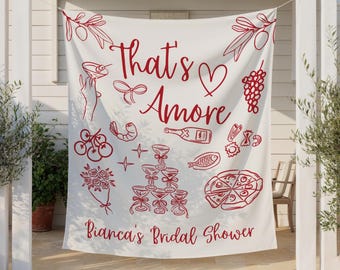 That's Amore Bridal Shower Banner, Italian Bachelorette Decor, That's Amore Sign, Engagement Party, Bridal Shower Decoration
