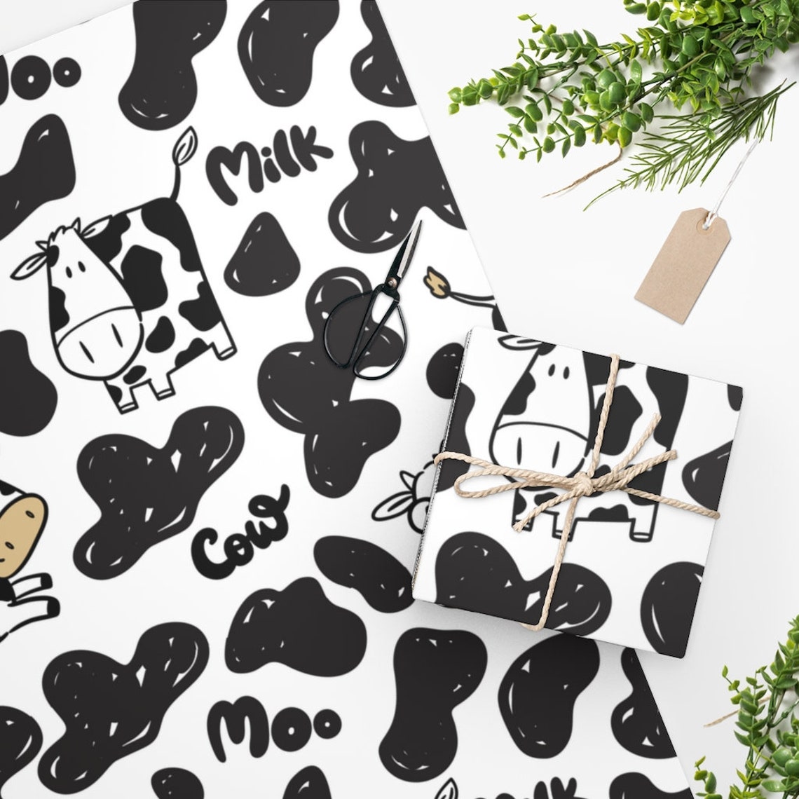 Cow Wrapping Paper, Cow Print Gift Wrap Etsy