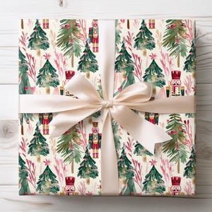 Nutcracker Christmas Wrapping Paper roll, Nutcracker Gift Wrap, Christmas Gifts