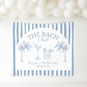 The Bach Club Beach Bachelorette Banner, benutzerdefinierte Bachelorette Zeichen, Ziel Bach Dekor, Foto Hintergrund, Foto Requisite