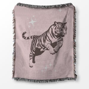 Tiger pink woven throw sale